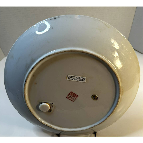 Vintage One Of A Kind Enamel Chinese Hand Painted Porcelain Butterfly Dish - Picture 5 of 7